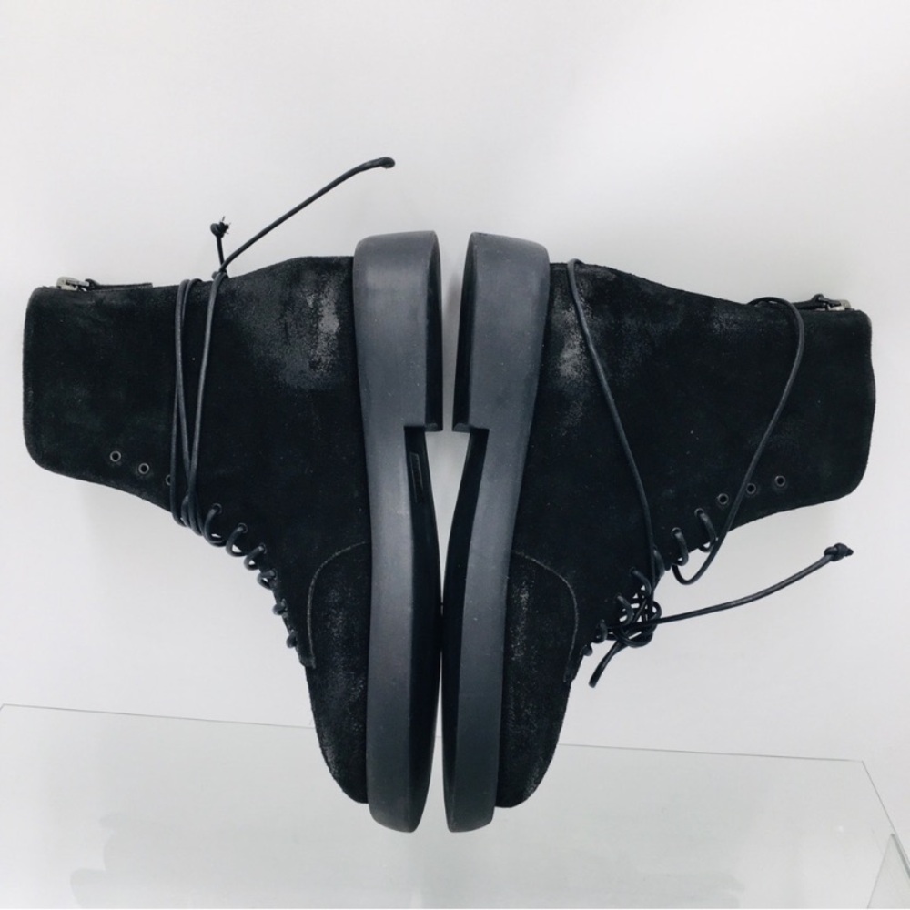 Marsell Black Suede Combat Boots - Picture 8 of 15
